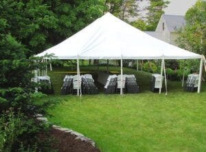 Pole tents and frame tents both look great in your yard