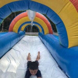How to blow up a splash and ride slide