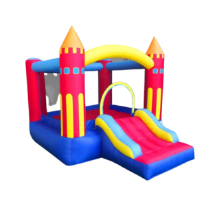 Backyard Kids Colorful Castle Inflatable Bounce House with Slide