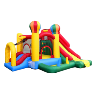 Backyard Kids Deluxe 7 in 1 Circus Balloon Inflatable Bounce House with Slide 