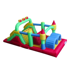 Backyard Kids Rainbow Castle Inflatable Obstacle Course Race 